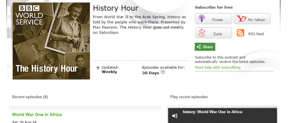 Edward Paice on BBC World Service History Hour