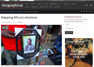 ARI's election resource featured on Geographical Magazine