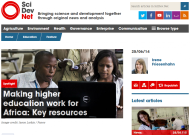 SciDev features Africa Research Institute