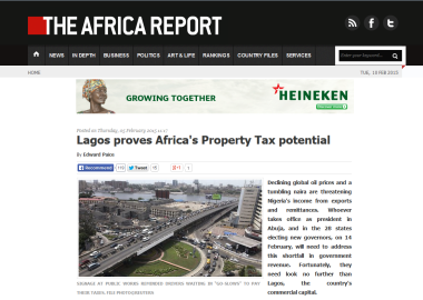 the Africa Report Lagos column