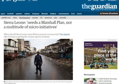ARI's Jamie Hitchen participated in a live Q&A for The Guardian on the economic recovery in Sierra Leone post-Ebola