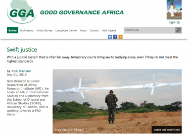 Nick Branson Mobile Courts DRC for Good Governance Africa