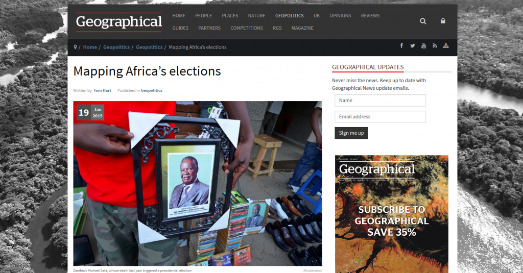 ARI's election resource featured on Geographical Magazine
